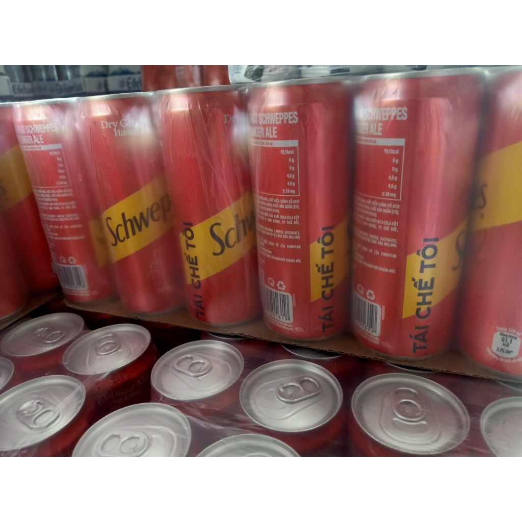 Soda gừng Dry ginger Ale Scheppes 330ml x 24 lon