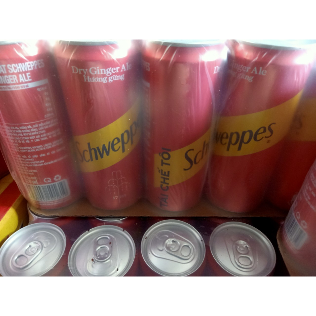 Soda gừng Dry ginger Ale Scheppes 330ml x 24 lon