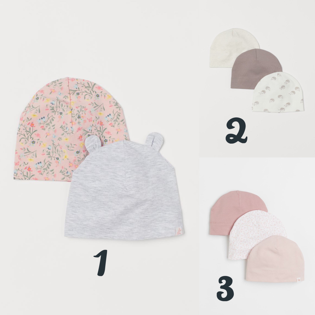 Set mũ cotton thu đông cho bé, Hờ mờ UK JP săn SALE. Mũ form to