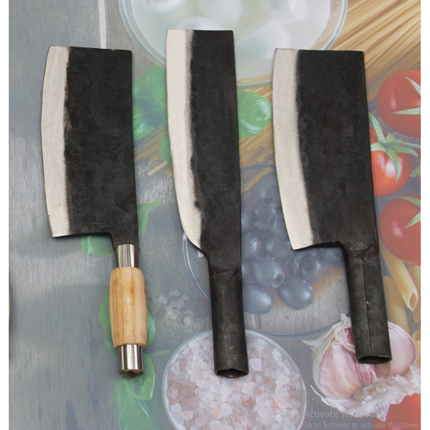 Dao chặt xương ống, chặt xương bò, xương trâu, gà vịt ,  làm bằng Nhíp Xe OTO cao cấp, Rèn thủ công chất lượng