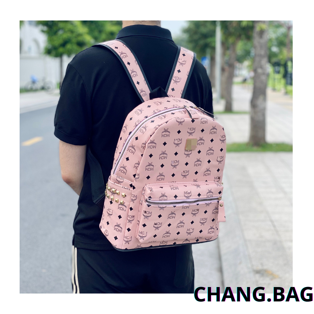 Balo mcm size to, cặp mcm đi học nam nữ, cặp sách da hot trend