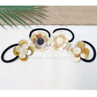 Dây cột tóc sừng bông hoa style Hàn Quốc