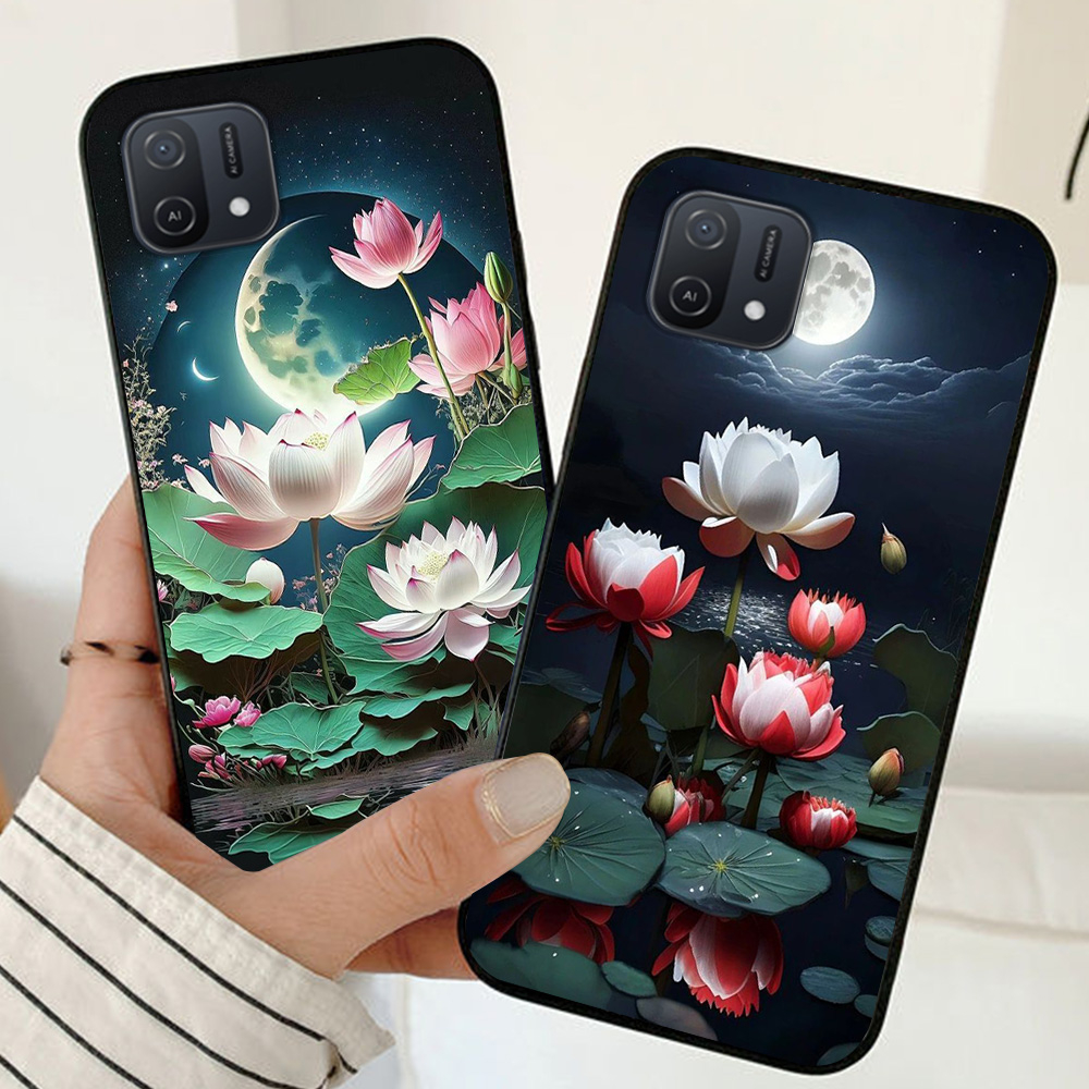 Ốp lưng oppo a16k in hình hoa sen tài lộc may mắn