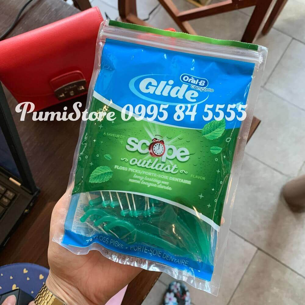 Tăm chỉ nha khoa Oral-B Charcoal Mint gói 75 cái