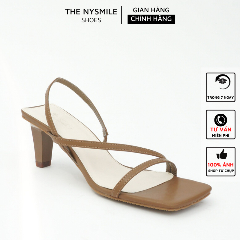Giày sandal cao gót nữ 5P  quai hậu - THENYSMILE - TAGO