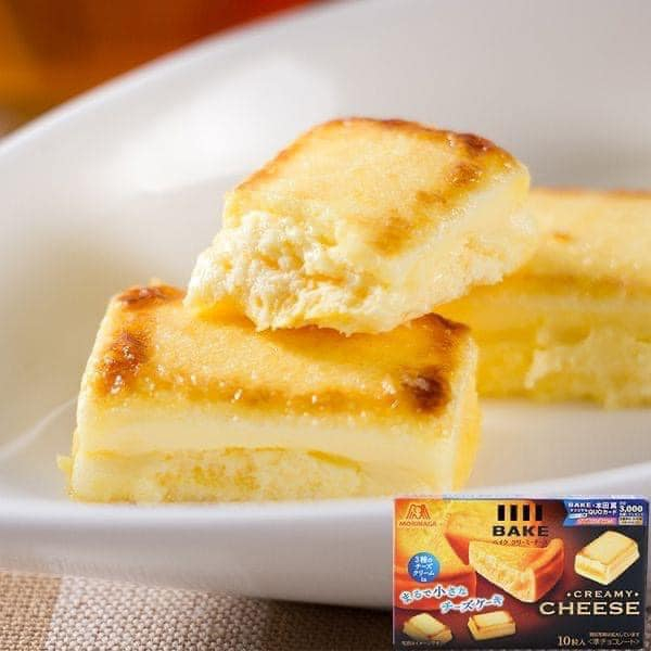 Bánh phô mai nướng Morinaga Bake Creamy Cheese nhật bản hộp 10 viên 45G