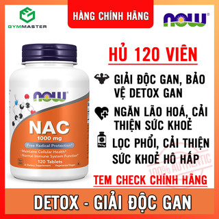 NOW NAC Giải Độc Gan, Detox Cơ Thể, Bảo Vệ Gan, Lọc Phổi Tăng Sức Khoẻ Hô Hấp, Ngăn Lão Hoá Chống Oxy Hoá