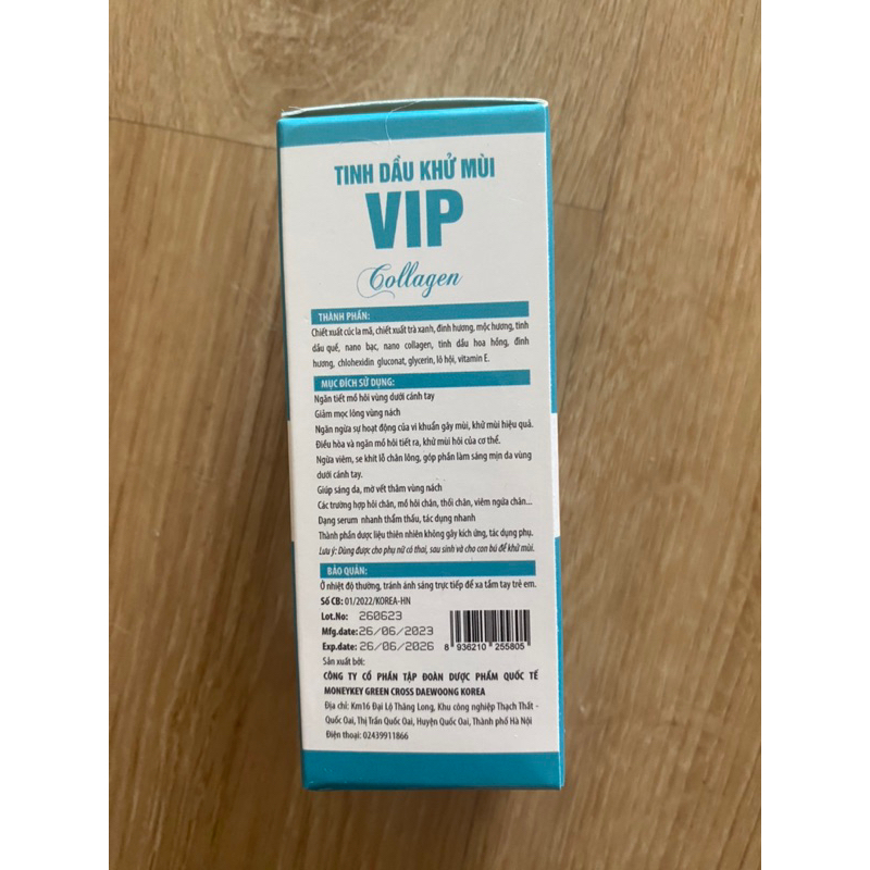 Tinh dầu khử mùi VIP Collagen 10ml