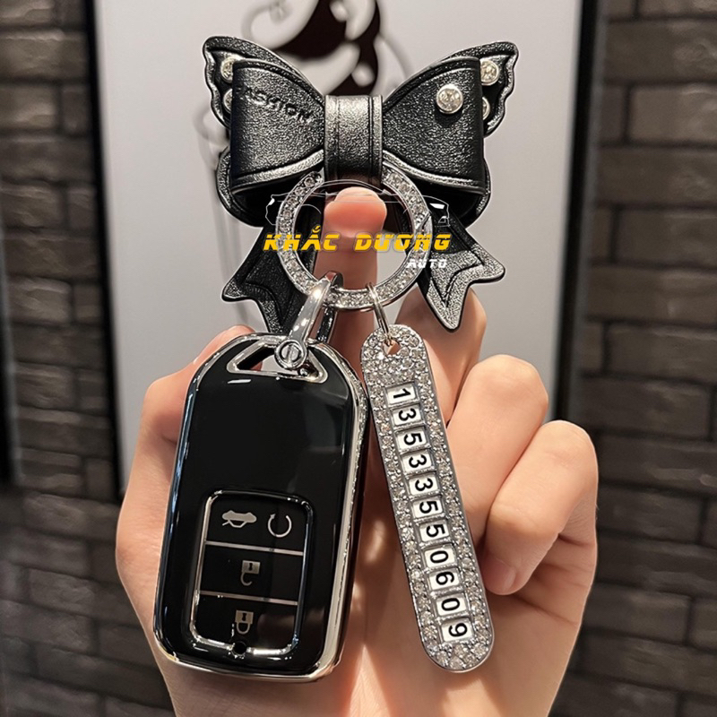 💥 Ốp chìa khoá Honda City Civic CRV HRV TPU đính đá nhân tạo sang trọng💥