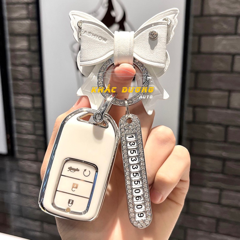 💥 Ốp chìa khoá Honda City Civic CRV HRV TPU đính đá nhân tạo sang trọng💥