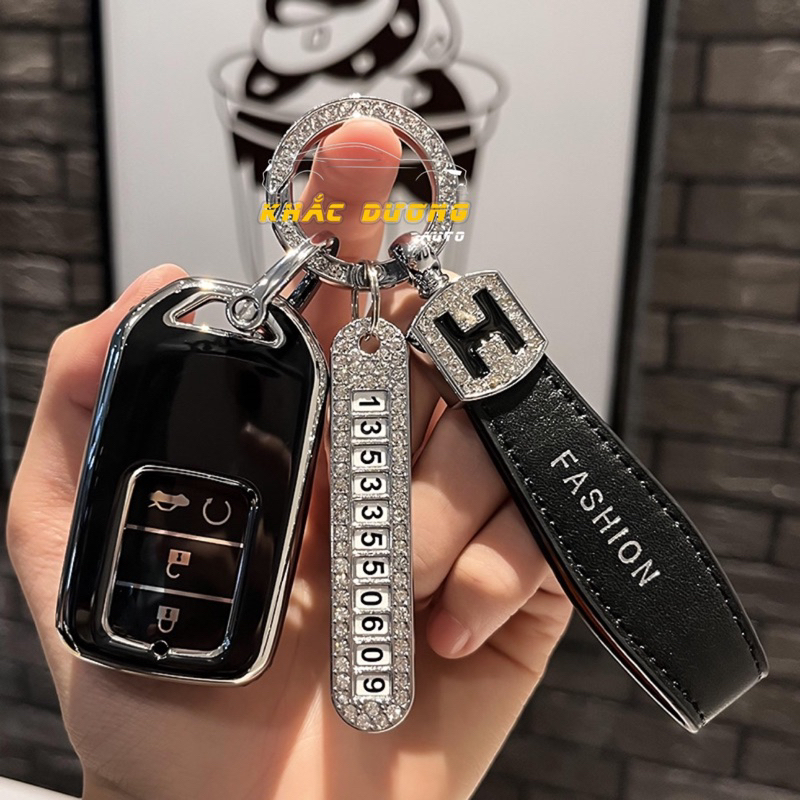 💥 Ốp chìa khoá Honda City Civic CRV HRV TPU đính đá nhân tạo sang trọng💥