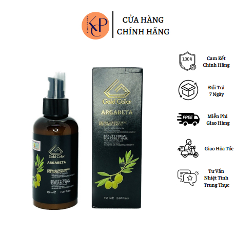 Kem xả khô Gold Color ARGABETA Beauty Cream For Curly Hair dành cho tóc xoăn 150ml