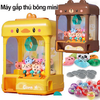 Máy gắp thú bông, gấu bông mini lớn có đèn, nhạc, xinh xắn Claw Machine Bear Catcher Toys