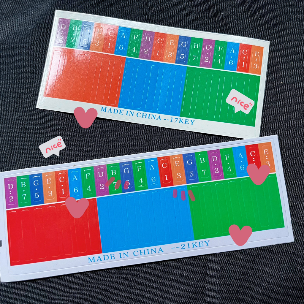 Dán đàn kalimba 17 21 phím nhiều mẫu cực xinh phụ kiện kalimba trang trí đàn freeship