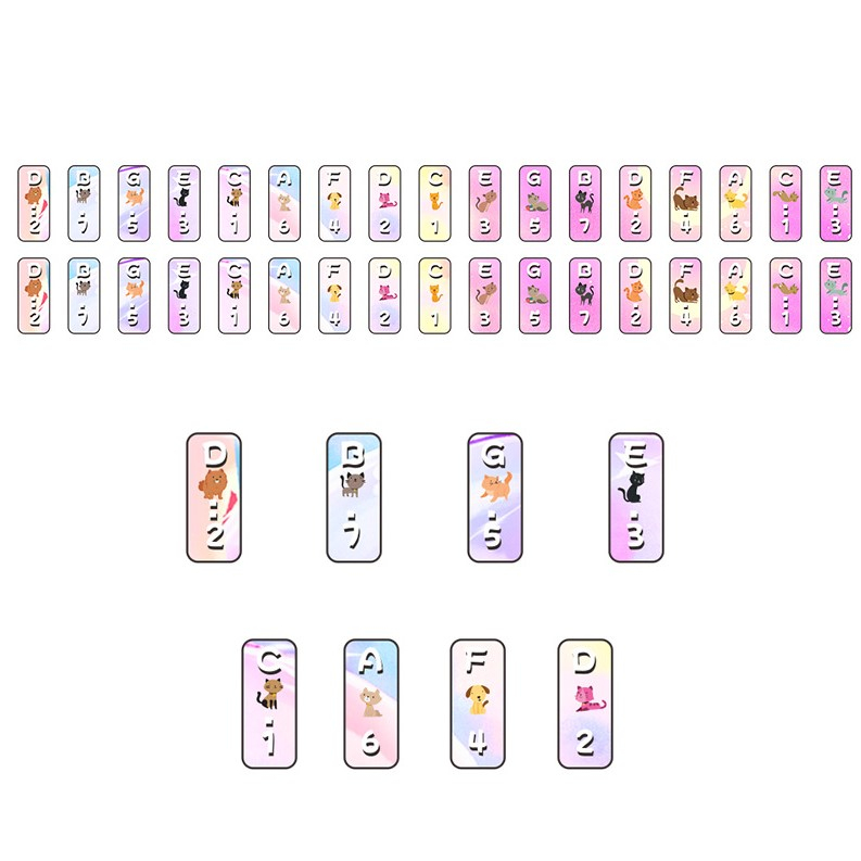 Dán đàn kalimba 17 21 phím nhiều mẫu cực xinh phụ kiện kalimba trang trí đàn freeship