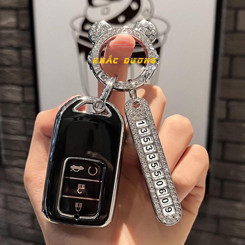 💥 Ốp chìa khoá Honda City Civic CRV HRV TPU đính đá nhân tạo sang trọng💥