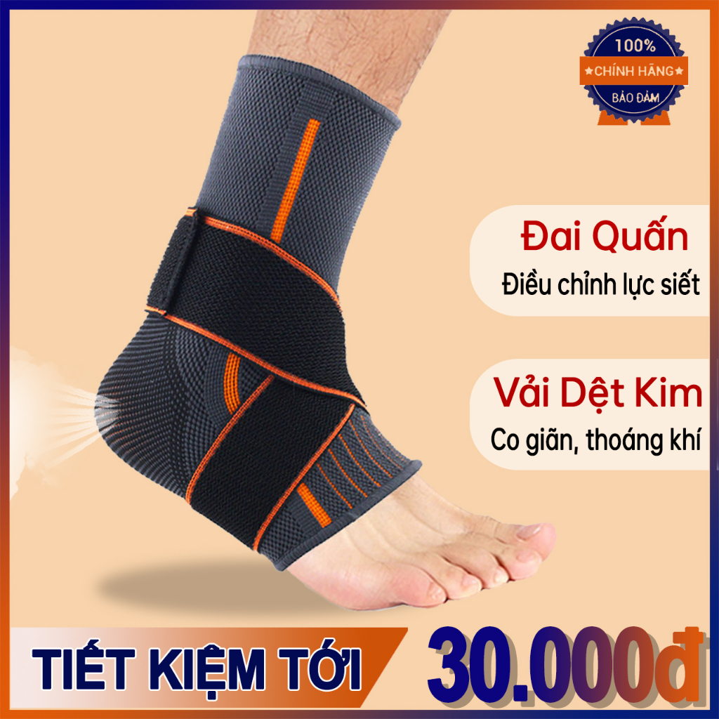 Băng Quấn Khóa Cổ Chân Bảo Vệ Mắt Cá Khi Chơi Thể Thao Đá Bóng, Đai Quấn Cổ Chân Tập Gym (1 chiếc) | REALSHOP97