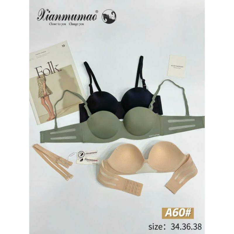 Áo ngực nữ cúp ngang đẩy ngực, tạo khe, đúc su thoáng mát.