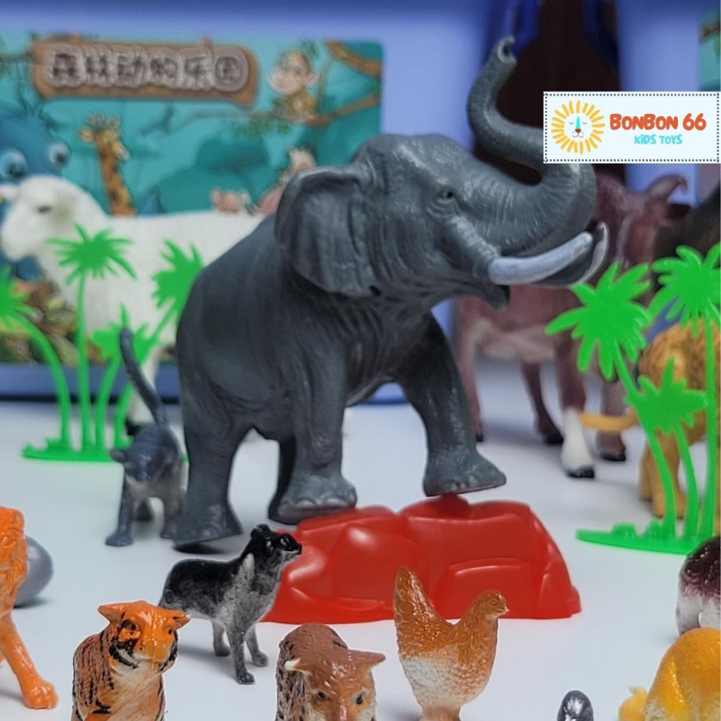 Bộ Đồ Chơi Con Vật 58 Chi Tiết Mô Hình Động Vật Bằng Nhựa An Toàn Cho Bé BonBon66.shop