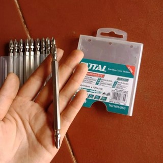 Hộp 10 mũi vít 2 đầu bake ph2 dài 110mm có từ total tac16ph253