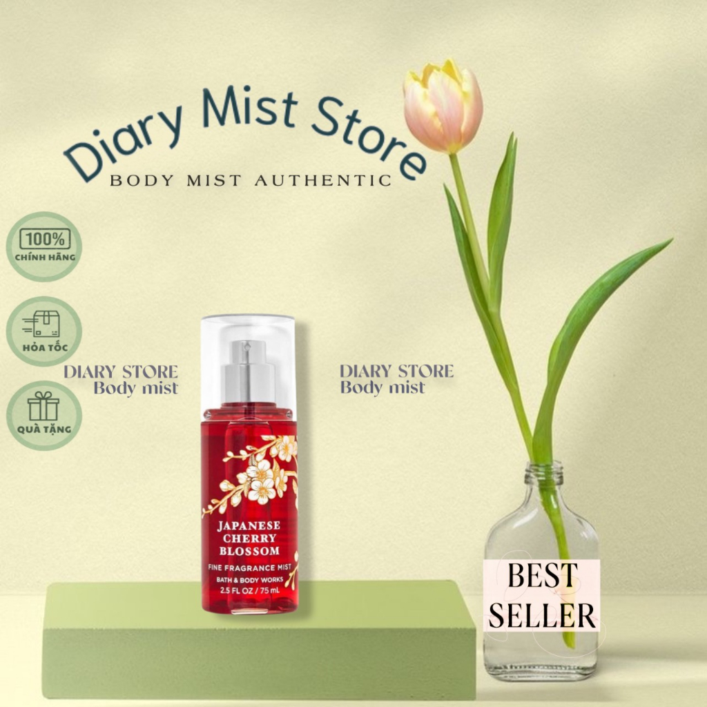 Diarymist.store XỊT THƠM BODY MIST TOÀN THÂN BATH & BODY WORKS Japanese