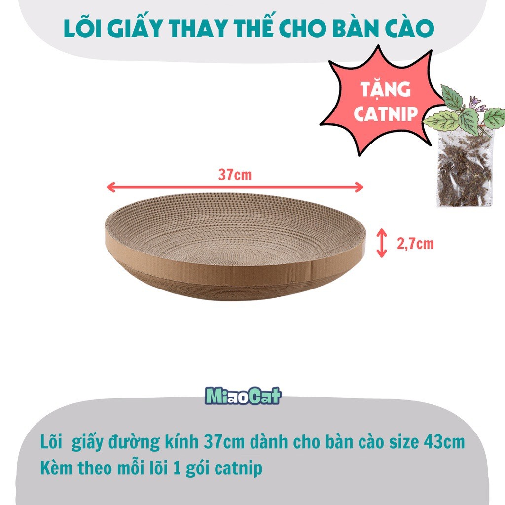 Bàn Cào Móng Size Lớn Nhựa Cao Cấp Chống Trầy Xước Kèm Catnip Cho Mèo