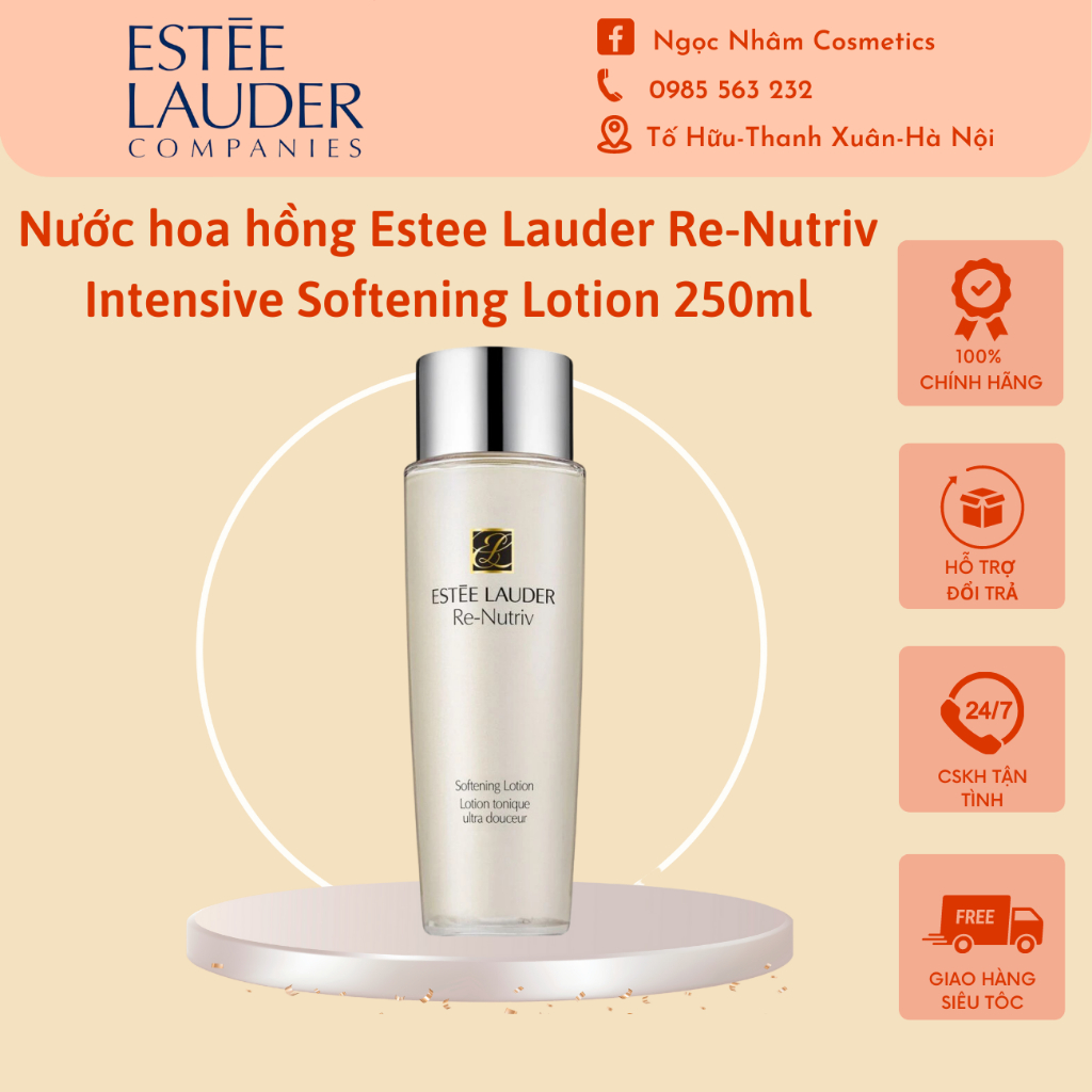 Nước hoa hồng tinh chất bụi vàng Estee Lauder Re-Nutriv Intensive Softening Lotion 250ml