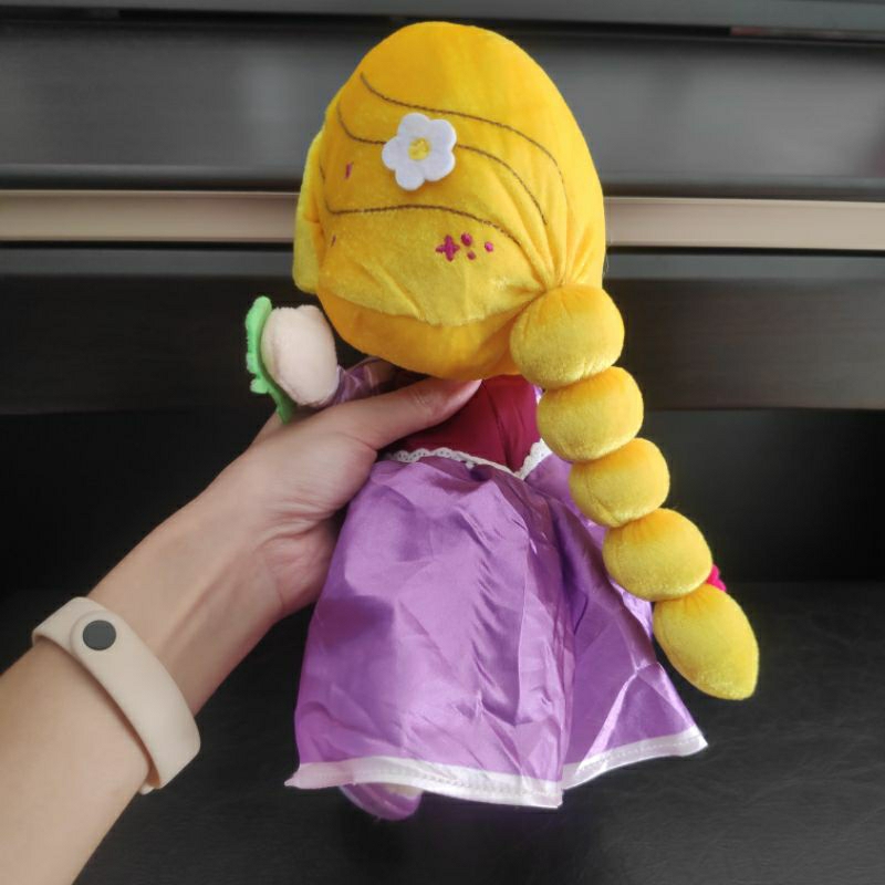 Búp bê nhồi bông công chúa rapunzel cầm tay cho bé - Công chúa tóc mây disney đáng yêu