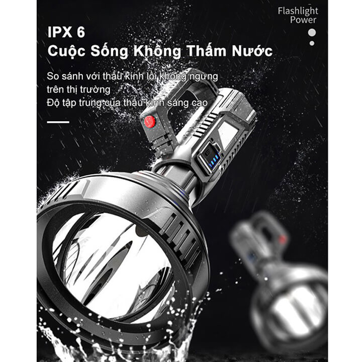 Đèn Pin Siêu Sáng Cầm Tay Chiếu Xa 500m Pin Trâu Chống Nước | BigBuy360 - bigbuy360.vn