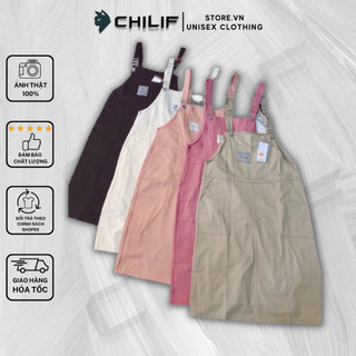Yếm váy dài chất kaki, [Hình + Video thật 100% Chilif ] Freeship 🖤[013]