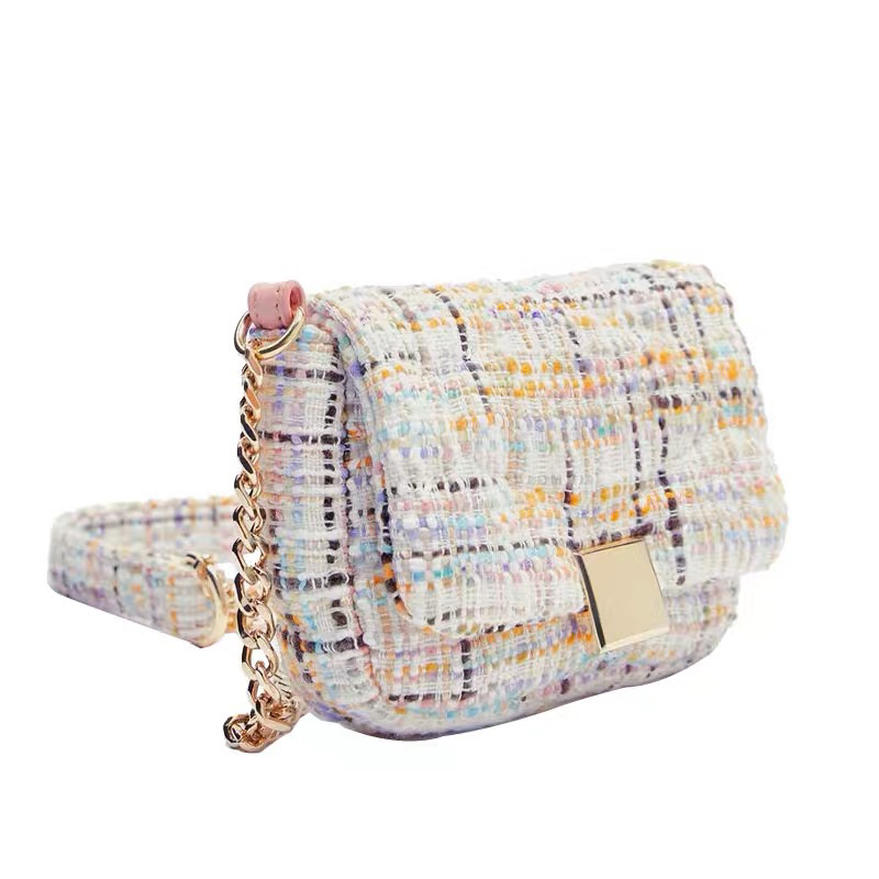 Túi xách nữ Chànel mẫu mới 2023 vải tweed sắc màu siêu sang chảnh
