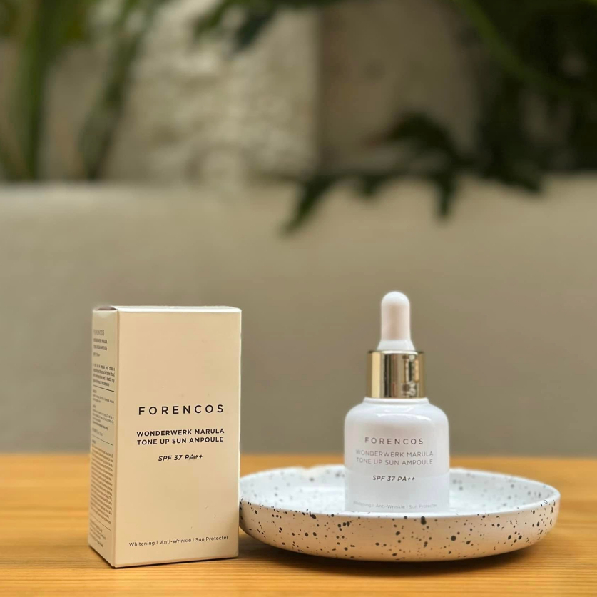 Tinh chất dưỡng nâng tone có chống nắng Forencos Wonderwerk Marula Tone Up Sun Ampoule