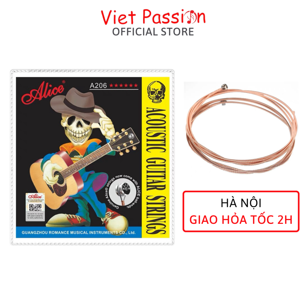 Dây đàn guitar acoustic Alice AW432 A206 A406 AW436 AWR47  chính hãng Viet Passion