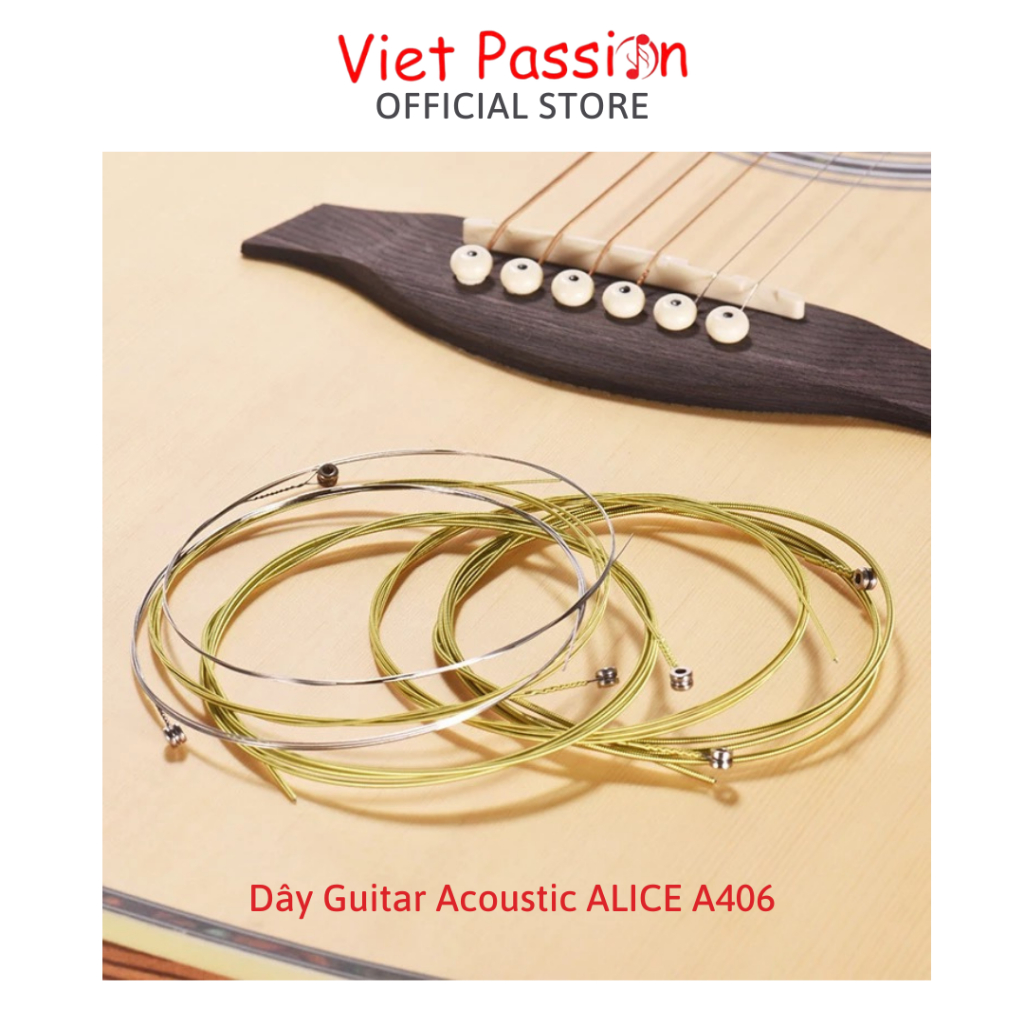 Dây đàn guitar acoustic Alice AW432 A206 A406 AW436 AWR47  chính hãng Viet Passion