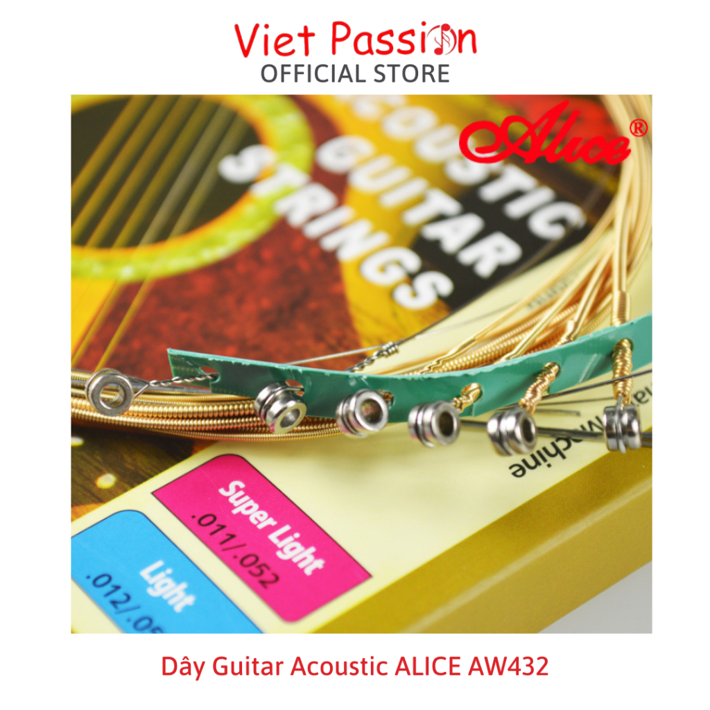 Dây đàn guitar acoustic Alice AW432 A206 A406 AW436 AWR47  chính hãng Viet Passion