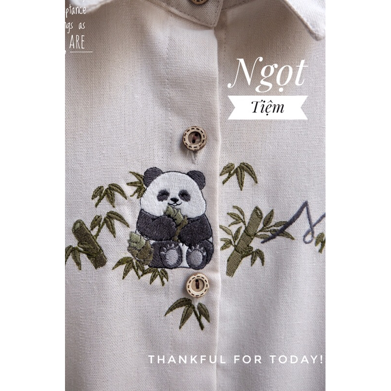 Sơ Mi Thêu Panda
