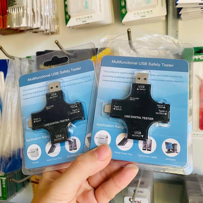 (Lpk Tiến Anh) THIẾT BỊ ĐO DÒNG SẠC VÀ ĐIỆN ÁP USB DIGITAL TESTER J7-C (4 ĐẦU)