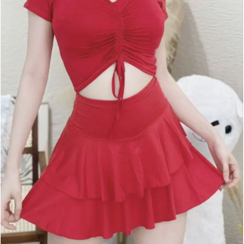 Chân váy 2 tầng mặc đi tập gym, yoga, aerobics xinh nhiều màu