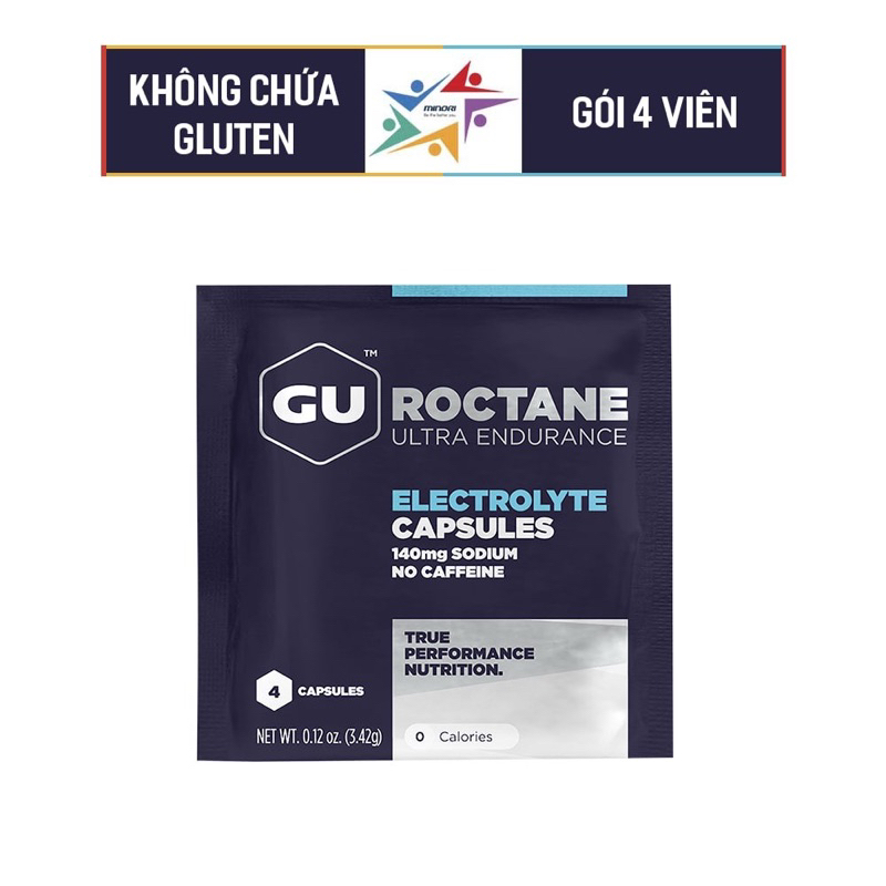 Gói 4 Viên Muối Điện Giải GU ROCTANE ELECTROLYTE CAPSULES