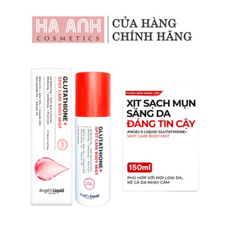 Xịt giảm mụn mờ thâm cơ thể angel's liquid glutathione+ spot care body mist 150ml