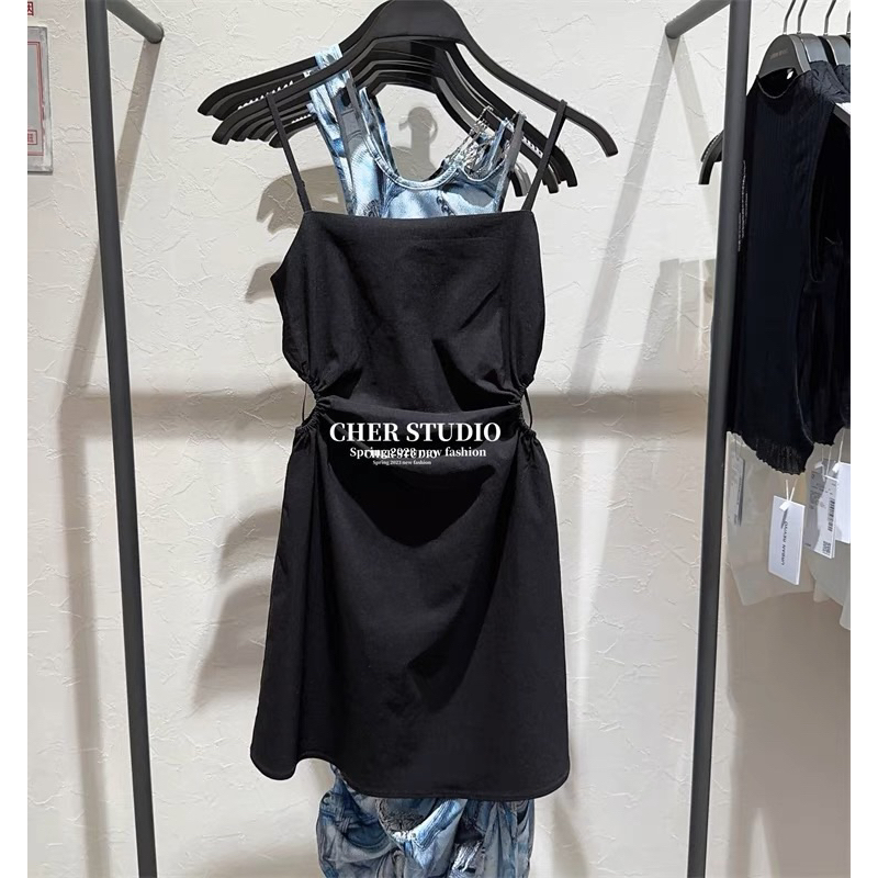 váy hai dây chiết eo zara xuất hàng chuẩn đẹp