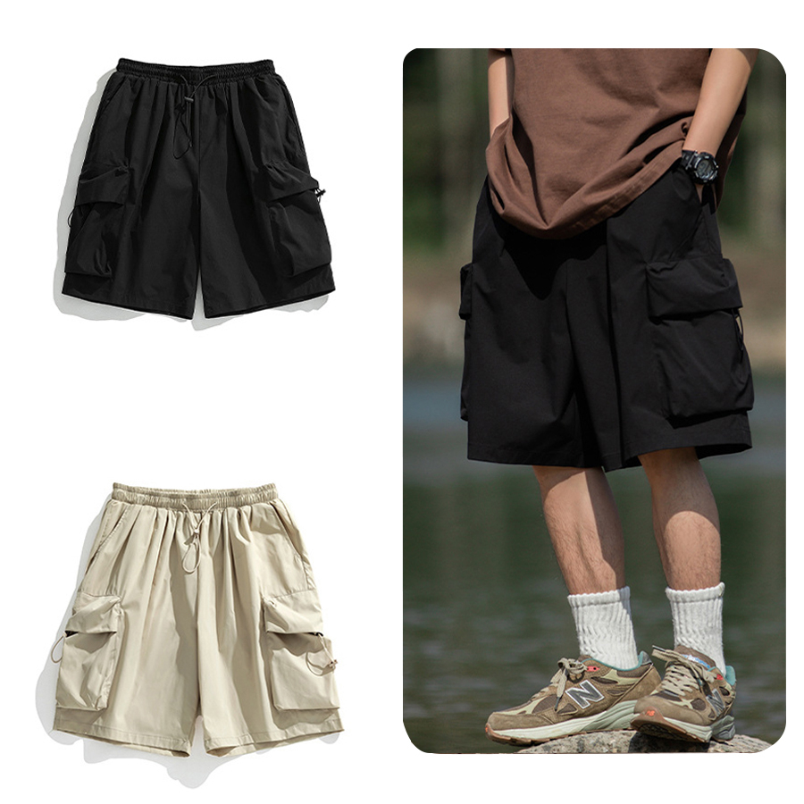 Quần short túi hộp, quần đùi thể thao form xuông, quần basic quốc dân