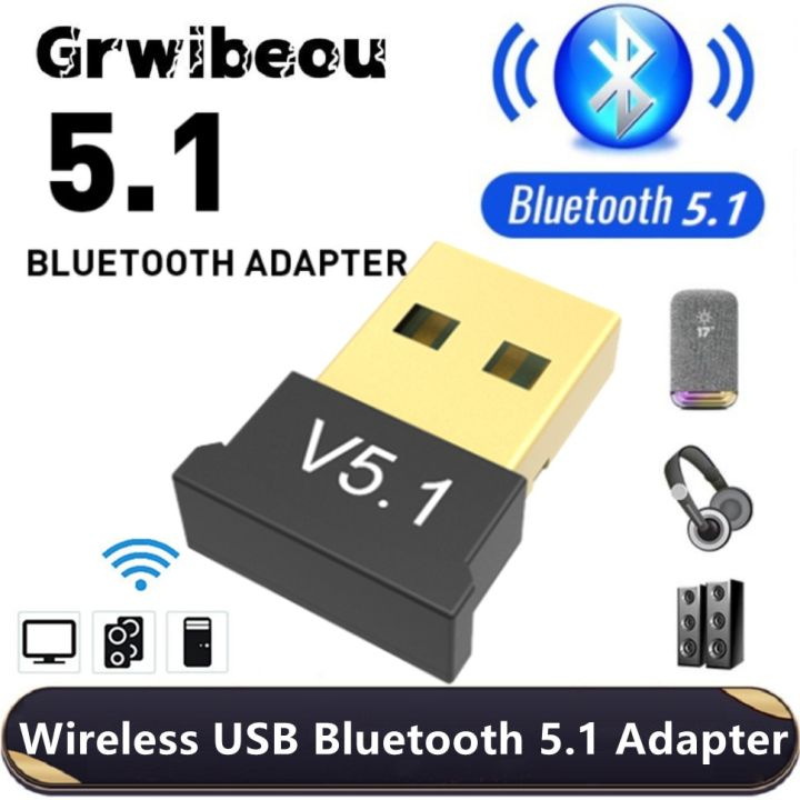 USB Bluetooth 5.1 Dongle CSR, thu phát bluetooth tốc độ cao cho PC và Laptop