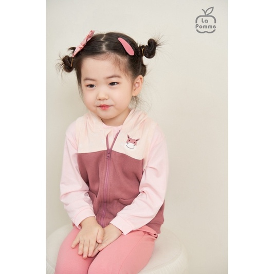 Áo Gile có mũ cho bé trai, bé gái LA POMME Baby Donkey 44005