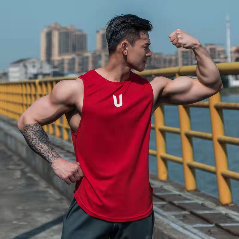 Áo ba lỗ nam , Áo tanktop nam tập gym bóng rỗ 𝐇𝐈𝐍𝐇 𝗨 vải cotton nhiều màu đủ size