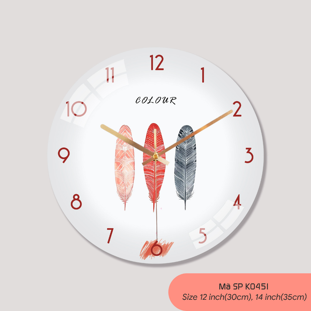 Đồng hồ treo tường, đồng hồ để bàn, kim trôi, không tiếng ồn, BAO BỂ/VỠ, TẶNG KÈM PIN VÀ MÓC TREO