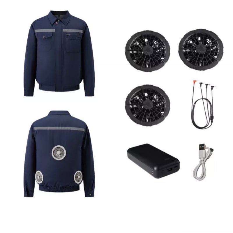 Áo điều hoà 3 quạt gió cao cấp - nam nữ pin  khủng 50.000mah