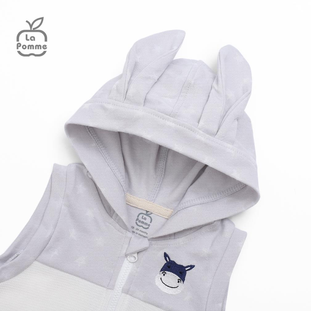 Áo Gile có mũ cho bé trai, bé gái LA POMME Baby Donkey 44005