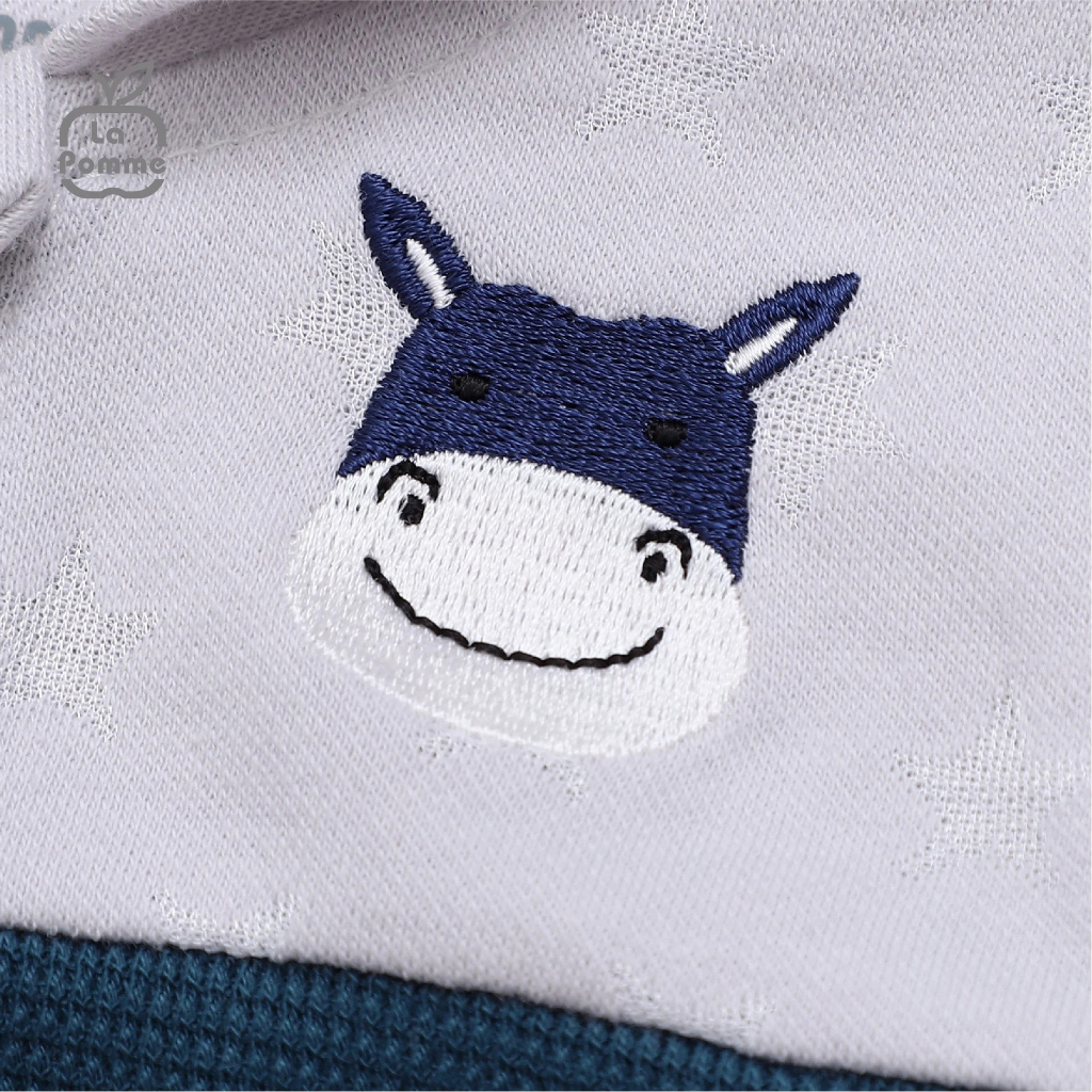 Áo Gile có mũ cho bé trai, bé gái LA POMME Baby Donkey 44005