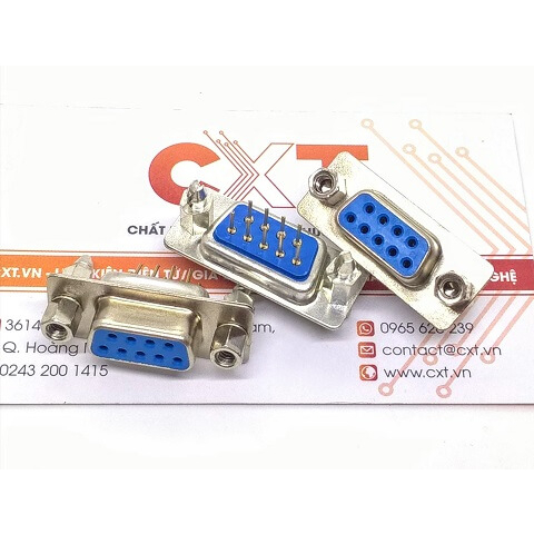 Cổng DB9 Cái thẳng - hai hàng chân nhọn có ốc vít